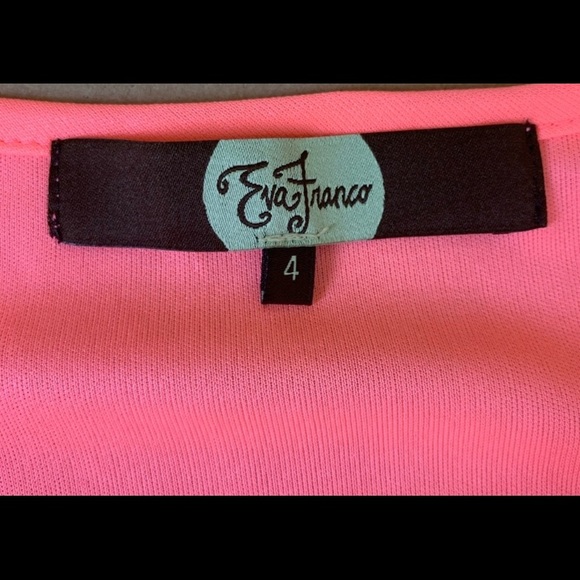 Eva Franco Teal & Pink Lace Dress - Picture 6 of 7